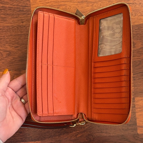 Michael Kors Burnt Orange Wristlet - Picture 4 of 5